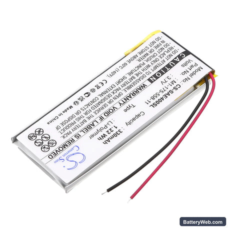 Sony NW-E403 Replacement Battery, 3.7V, 330mAh, Li-Polymer 2