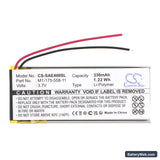 Sony NW-E403 Replacement Battery, 3.7V, 330mAh, Li-Polymer 3