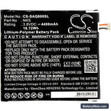 Sprint Slate 80 Replacement Battery, 3.8V, 4400mAh, Li-Polymer 3