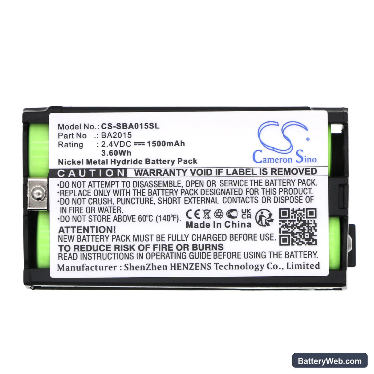 Sennheiser G2 Replacement Battery, 2.4V, 1500mAh, Ni-MH 5