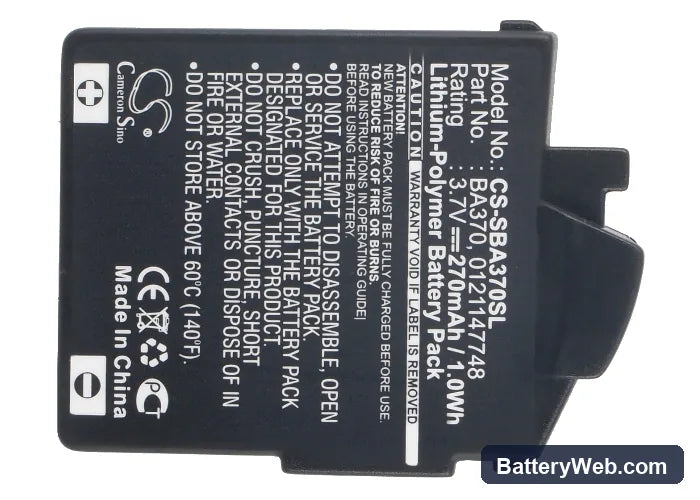 Sennheiser 450 TRAVEL Replacement Battery, 3.7V, 270mAh, Li-Polymer 6