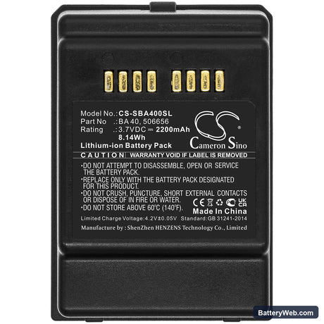 Sennheiser SpeechLine Digital Wireless SL Tablestand DW Replacement Battery, 3.7V, 2200mAh, Li-ion 3