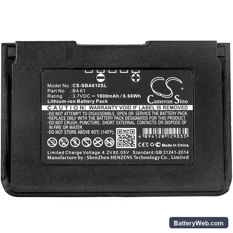 Sennheiser SK9000 Replacement Battery, 3.7V, 1800mAh, Li-ion 3