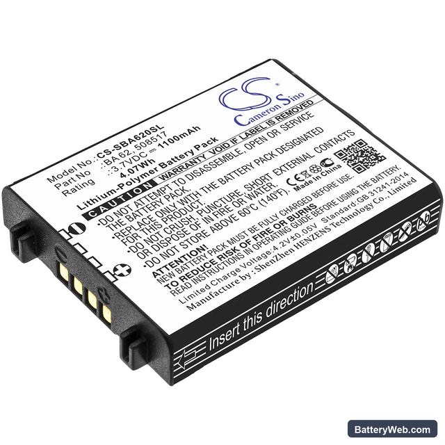 Sennheiser SK 6212 Replacement Battery, 3.7V, 1100mAh, Li-Polymer 1