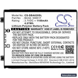 Sennheiser SK 6212 Replacement Battery, 3.7V, 1100mAh, Li-Polymer 3