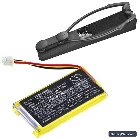 Sennheiser Flex 5000 Replacement Battery, 3.7V, 280mAh, Li-Polymer 6