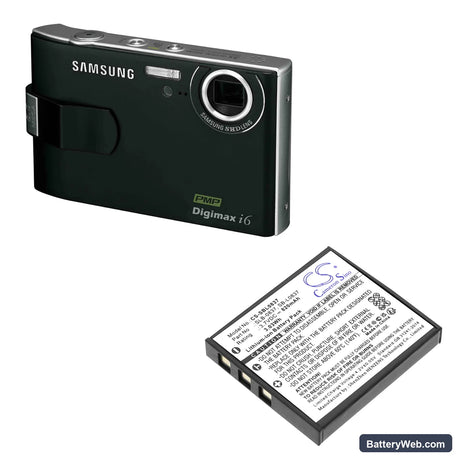 Samsung Digimax i6 PMP Replacement Battery, 3.7V, 820mAh, Li-ion 4