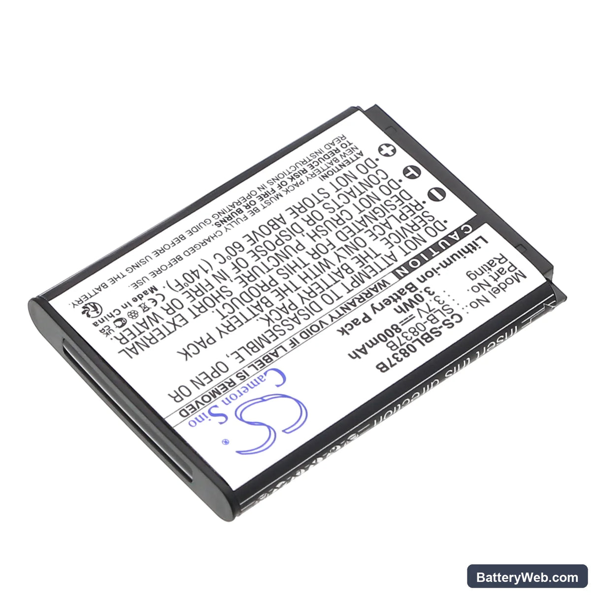 Samsung Digimax L70 Replacement Battery, 3.7V, 800mAh, Li-ion 2