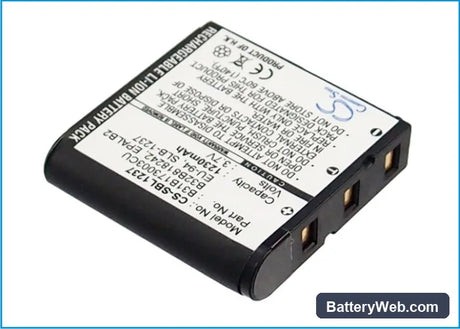 Samsung Digimax L55 Replacement Battery, 3.7V, 1230mAh, Li-ion 4