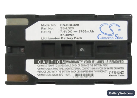 Samsung SCL810 Replacement Battery, 7.4V, 3700mAh, Li-ion 5