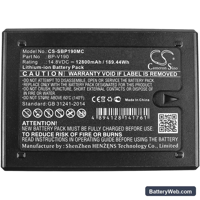 RED One Replacement Battery, 14.8V, 12800mAh, Li-ion 5
