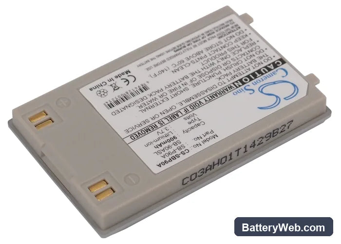 Samsung VM-M102 Replacement Battery, 3.7V, 1200mAh, Li-ion 2