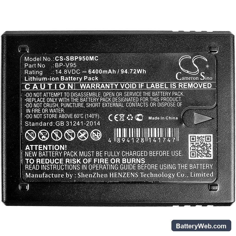 RED One Replacement Battery, 14.8V, 6400mAh, Li-ion 5