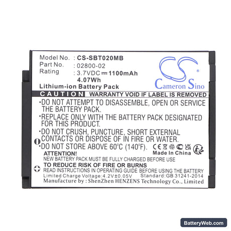 Summer Baby Touch 02000 Replacement Battery, 3.7V, 1100mAh, Li-ion 3