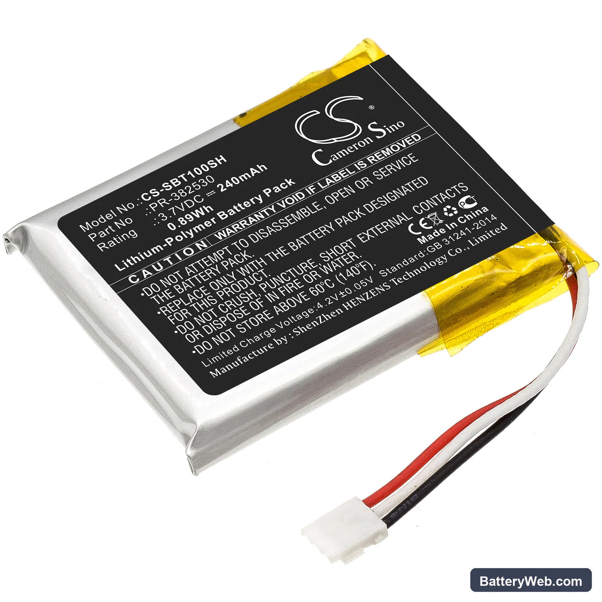 Suunto Ambit 1 Replacement Battery, 3.7V, 240mAh, Li-Polymer 1