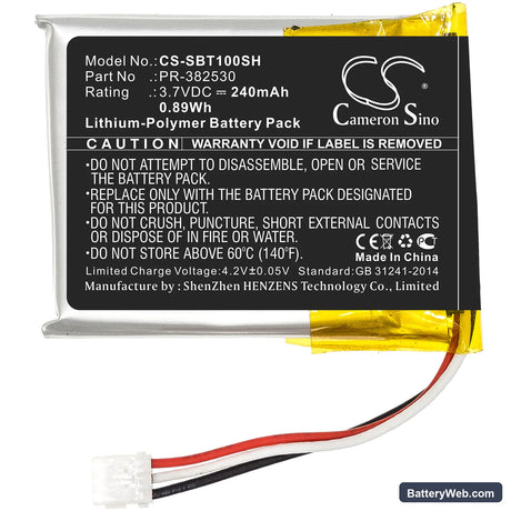 Suunto Ambit 1 Replacement Battery, 3.7V, 240mAh, Li-Polymer 3
