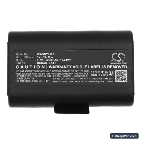 SimpliSafe CMOB1 Replacement Battery, 3.7V, 5200mAh, Li-ion 5