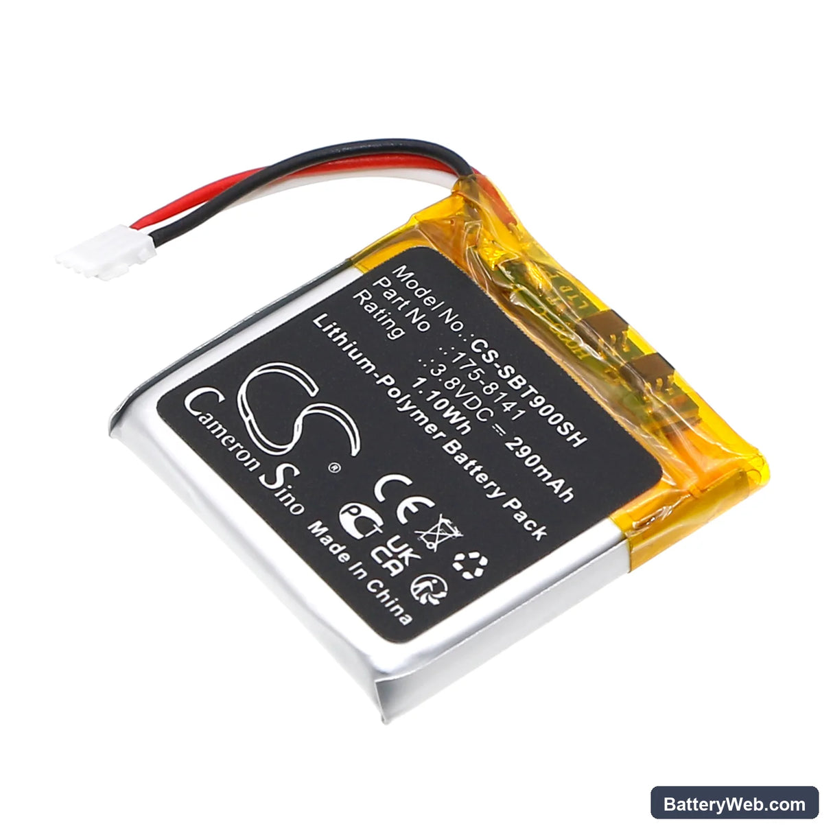 Suunto 9 Replacement Battery, 3.8V, 290mAh, Li-Polymer 1