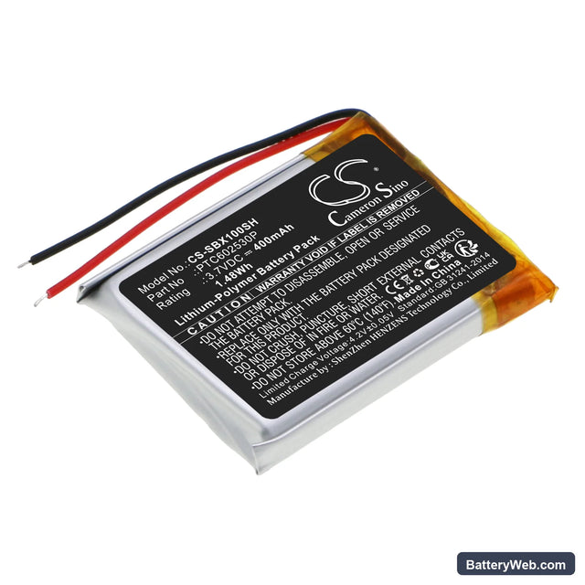 Suunto X10 GPS Watch Replacement Battery, 3.7V, 400mAh, Li-Polymer 1