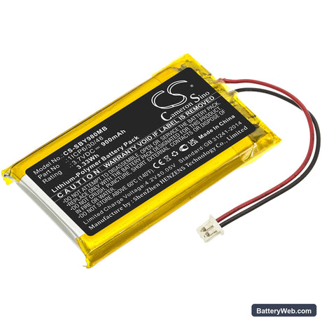 Sanitas SBY 98 Replacement Battery, 3.7V, 900mAh, Li-Polymer 1