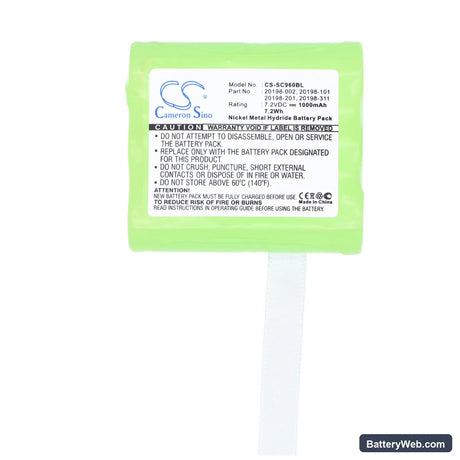 Symbol PTC-960C Replacement Battery, 7.2V, 1000mAh, Ni-MH 5