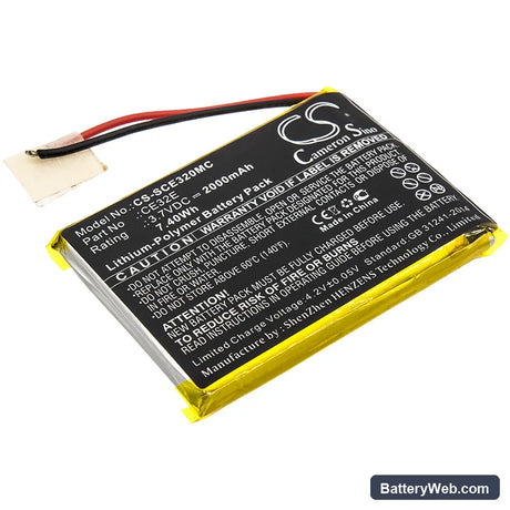 Safety Vision Prima Facie Replacement Battery, 3.7V, 2000mAh, Li-Polymer 1