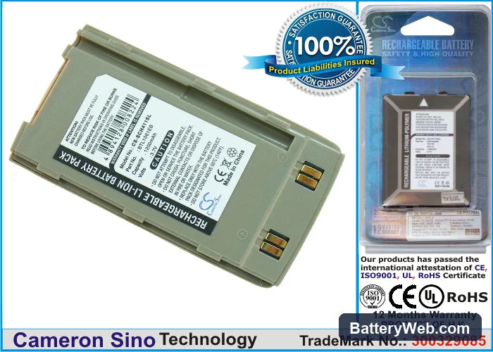 Samsung SCH-411 Replacement Battery, 3.7V, 1200mAh, Li-ion 1