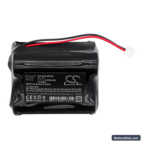 Saflok A28310 Replacement Battery, 6V, 2300mAh, Alkaline 3