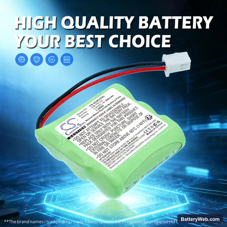 Tri-Tronics 1038100-D Replacement Battery, 3.6V, 300mAh, Ni-MH 7