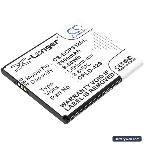 Coolpad Surf Wifi Hotspot 4G Replacement Battery, 3.8V, 2500mAh, Li-ion 1
