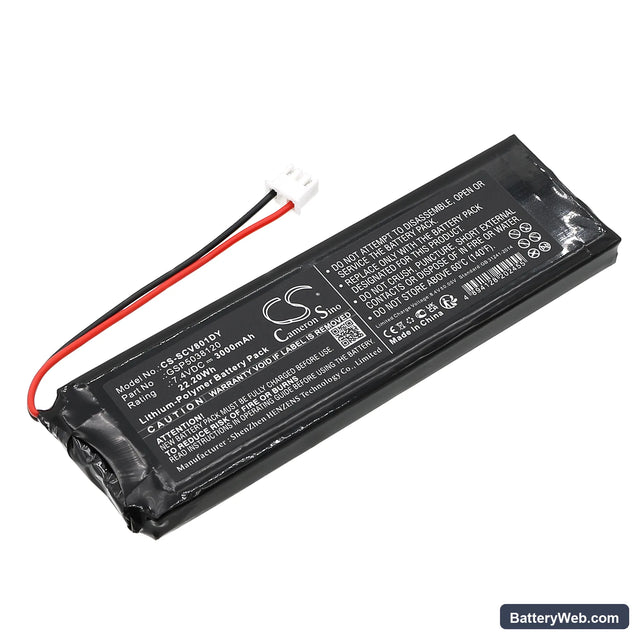 Sencor SPV8011T Replacement Battery, 7.4V, 3000mAh, Li-Polymer 1