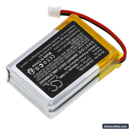 SportDog SportTrainer SD-1275 Black Edition Collar Replacement Battery, 7.4V, 500mAh, Li-Polymer 2