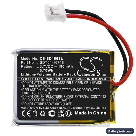 SportDog YardTrainer YT-100 Collar Replacement Battery, 3.7V, 190mAh, Li-Polymer 3