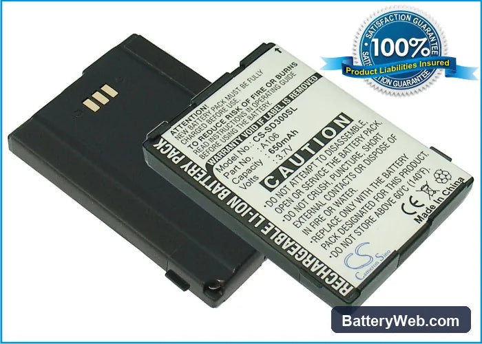 Sendo S300 Replacement Battery, 3.7V, 650mAh, Li-ion 1