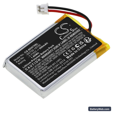 SportDog SportTrainer SD-575 Black Edition Collar Replacement Battery, 3.7V, 500mAh, Li-Polymer 1