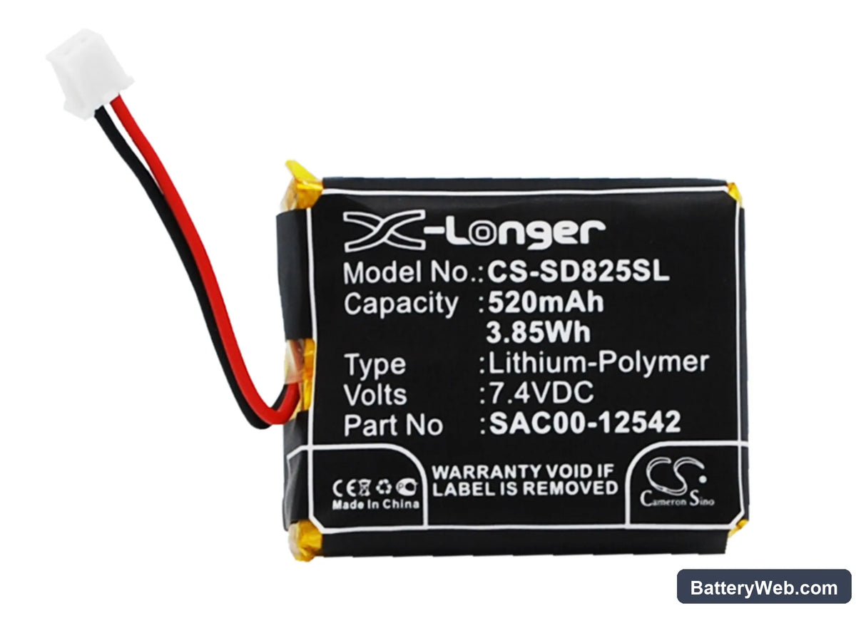 SportDog SD-1825 SportHunter Replacement Battery, 7.4V, 520mAh, Li-Polymer 1