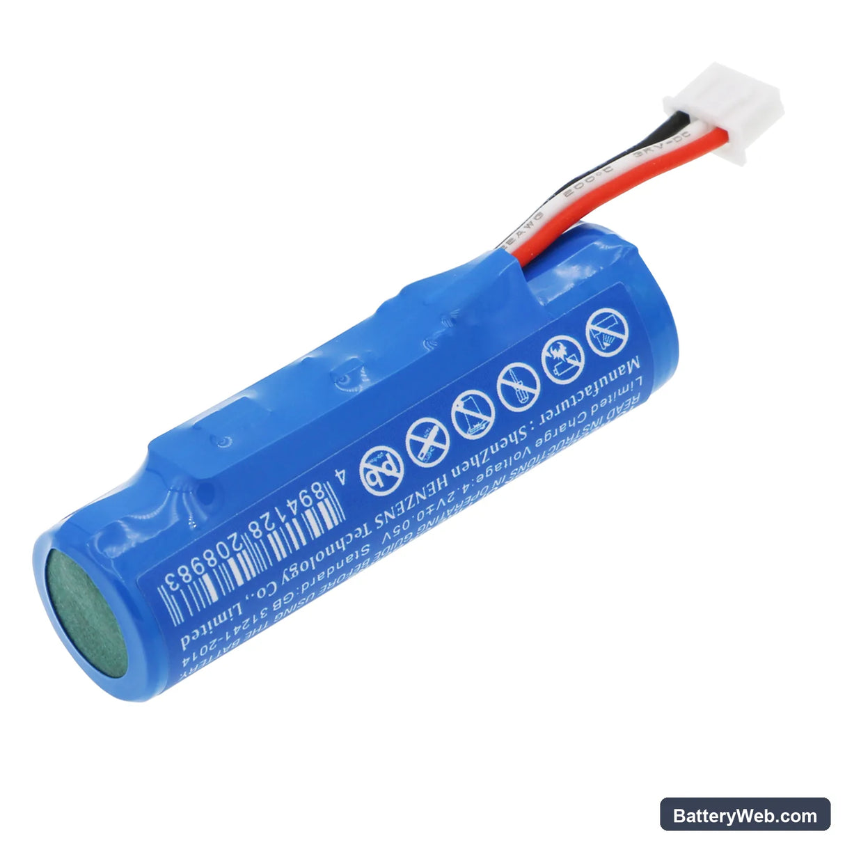 Seiko MP-B20 Replacement Battery, 3.7V, 2600mAh, Li-ion 2