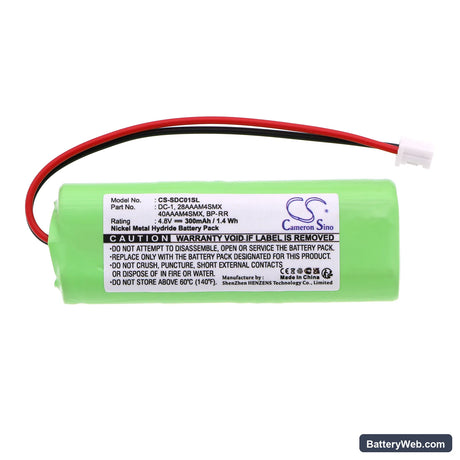 Dogtra 1100NC receiver Replacement Battery, 4.8V, 300mAh, Ni-MH 3