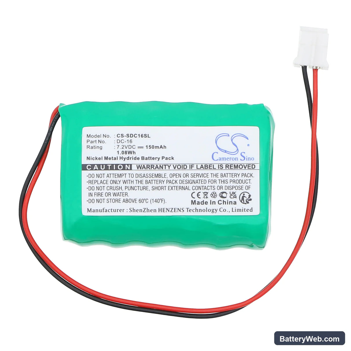 Field Trainer SD-400S Replacement Battery, 7.2V, 150mAh, Ni-MH 3