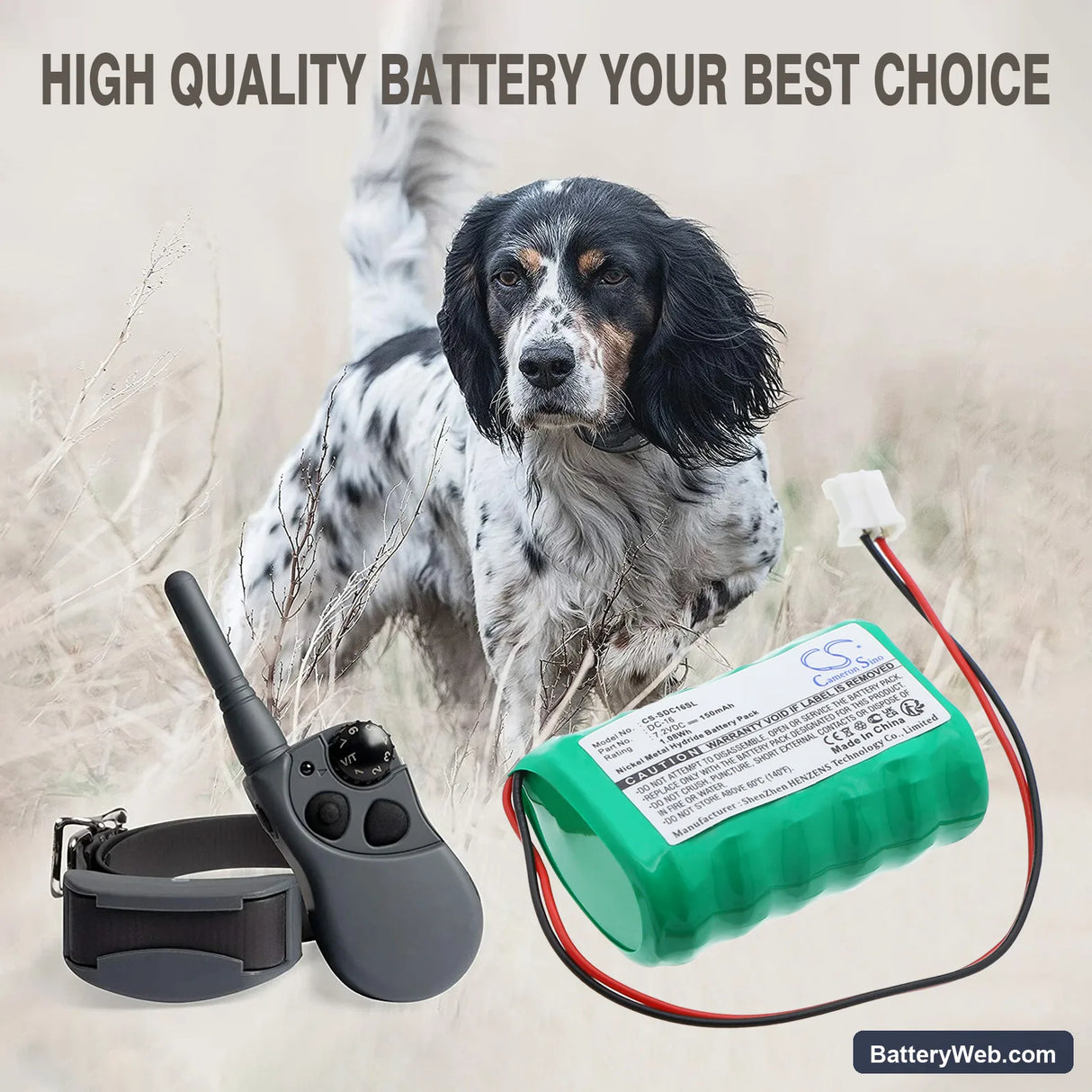 Field Trainer SD-400S Replacement Battery, 7.2V, 150mAh, Ni-MH 6