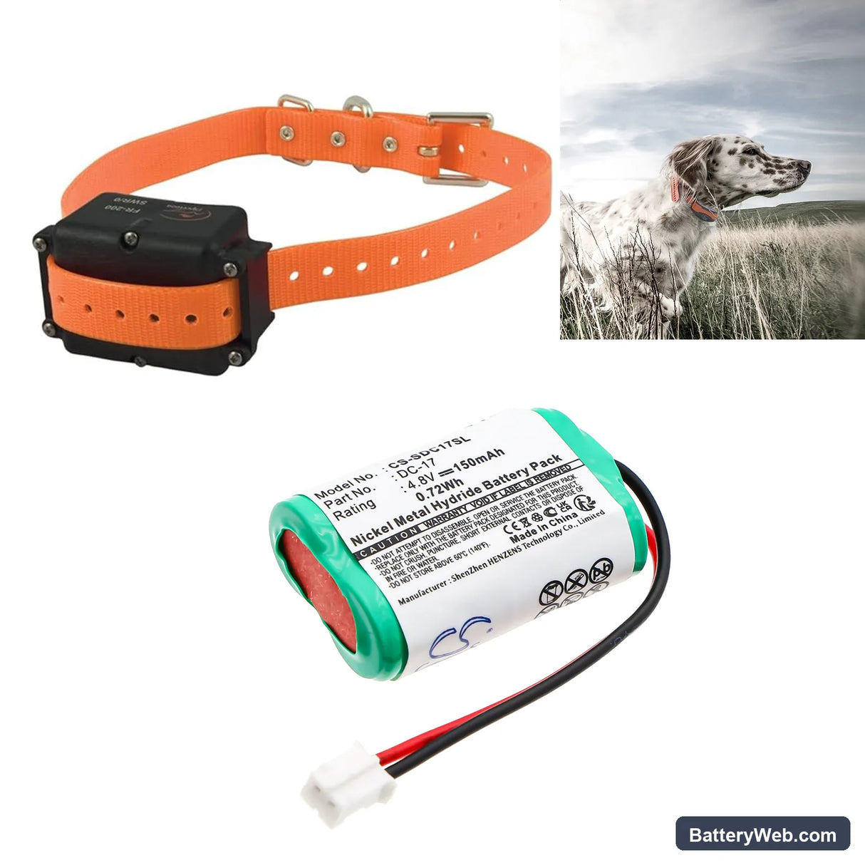 PetSafe PDT00-12470 Replacement Battery, 4.8V, 150mAh, Ni-MH 6