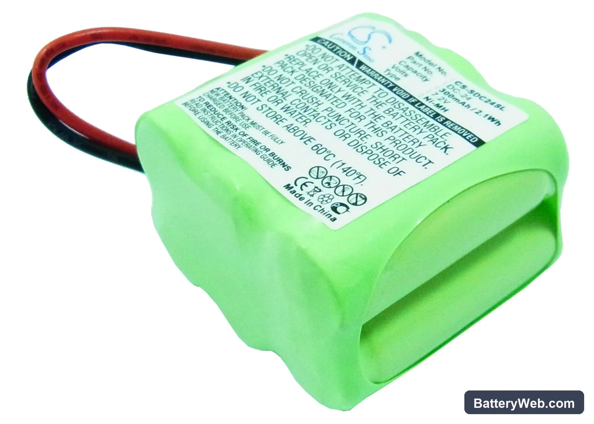 KINETIC MH330AAAK6HC Replacement Battery, 7.2V, 300mAh, Ni-MH 1