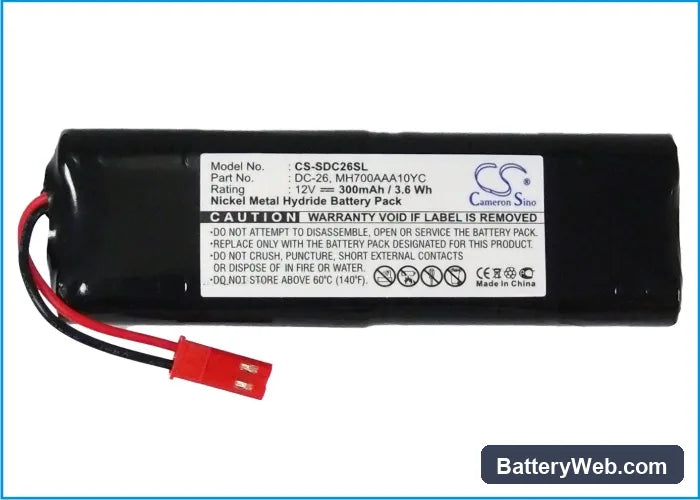 KINETIC MH700AAA10YC Replacement Battery, 12V, 300mAh, Ni-MH 5