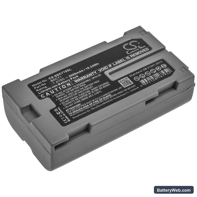 Sokkia 3D Layout Navigator LN-150 Replacement Battery, 7.4V, 2600mAh, Li-ion 1