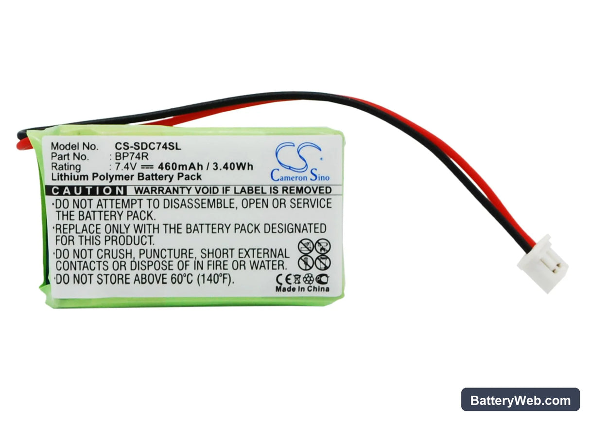 Dogtra Receiver 2500T Replacement Battery, 7.4V, 460mAh, Li-Polymer 1