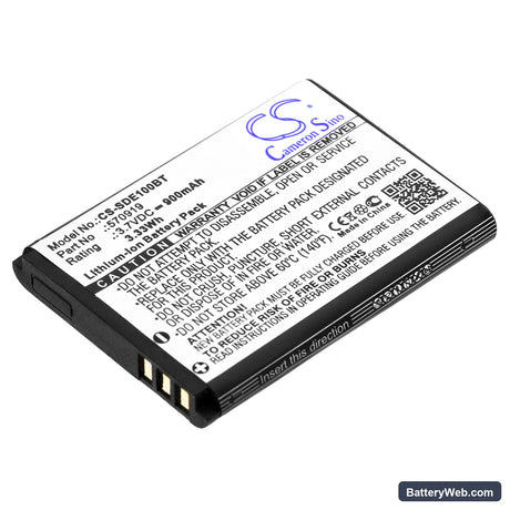 SEDEA S5 Replacement Battery, 3.7V, 900mAh, Li-ion 1