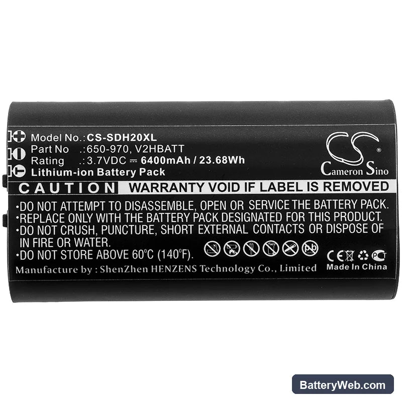 SportDog TEK 2.0 GPS handheld Replacement Battery, 3.7V, 6400mAh, Li-ion 3