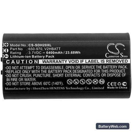 SportDog TEK 2.0 GPS handheld Replacement Battery, 3.7V, 6400mAh, Li-ion 3