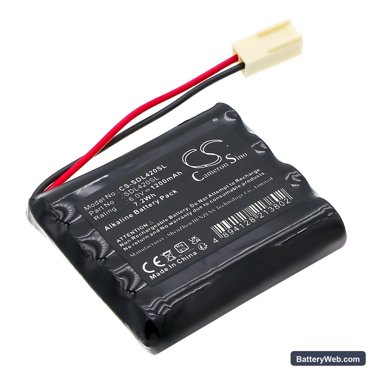 Generic 132 100556 Replacement Battery, 6V, 1200mAh, Alkaline 1