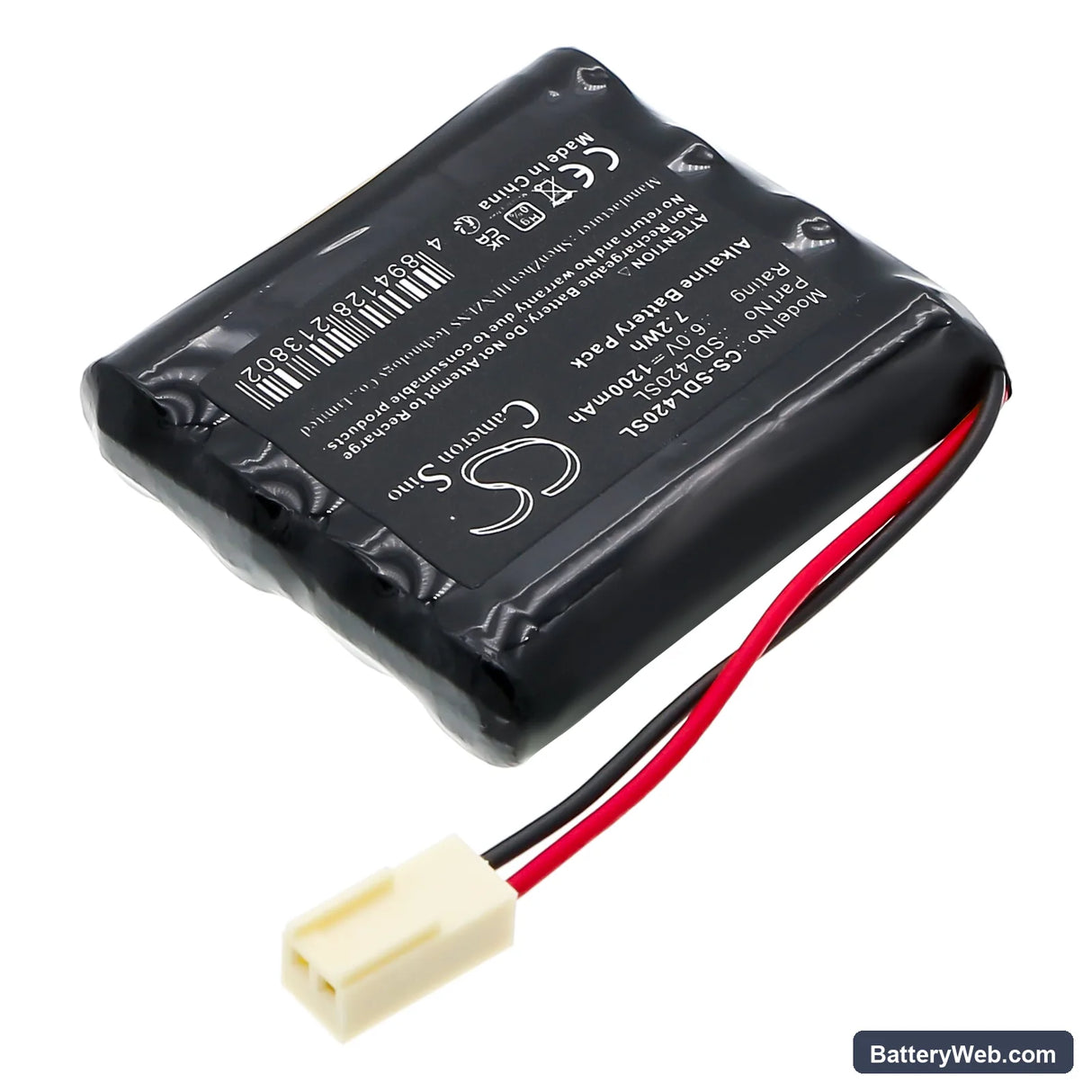 Generic 132 100556 Replacement Battery, 6V, 1200mAh, Alkaline 2